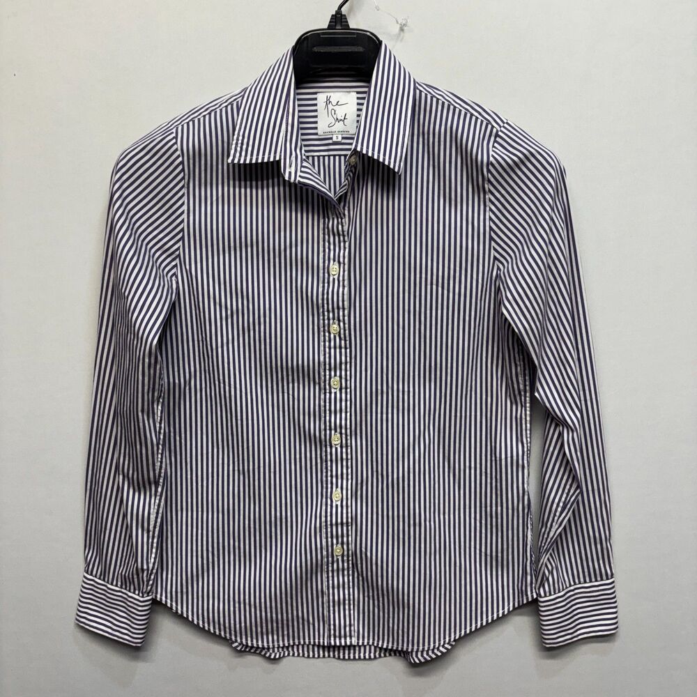 Rochelle Behrens Women The Shirt Button Down Top Size Small Stripes D123 -7